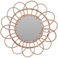 Lustro wiklinowe plecione BOHO w wiklinowej ramie okrągłe 49 cm - Home Styling Collection