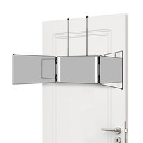 Lustro wiszące 3-panelowe z drążkiem teleskopowym do zawieszenia lekkie