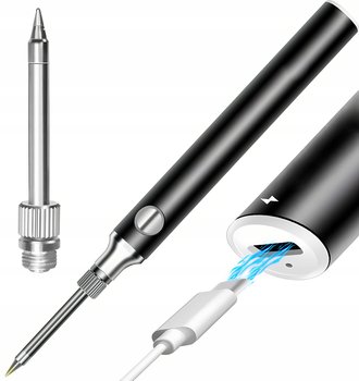 LUTOWNICA BEZPRZEWODOWA Z REGULACJĄ TEMPERATURY PRZENOŚNA PRECYZYJNA USB C - inna (Inny)