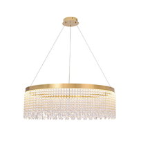 Luvia - żyrandol LED złoty 60 cm kryształowy 37W 3000-6000K