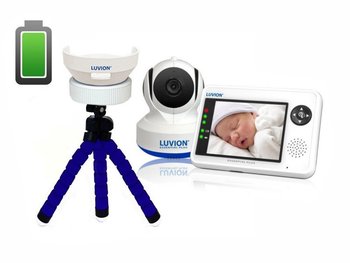 Luvion® Essential Plus 3,5" - elektroniczna niania w zestawie z baterią Powerbank do kamery + statyw gratis - Luvion Premium Babyproducts