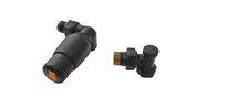 Luxrad zestaw termostatyczny osiowy prawy czarny mat OPT9005MAT