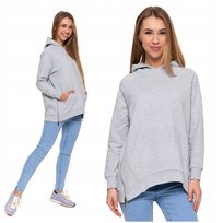 LUŹNA BLUZA DAMSKA DRESOWA OVERSIZE PRZEZ GŁOWĘ Z KAPTUREM MORAJ - M