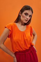 Luźna koszula z krótkim rękawem-XL Moodo