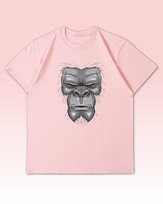 Luźna koszulka damska z Gorylem Gorilla Różowy S