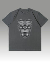 Luźna koszulka męska z Gorylem Gorilla Grafitowy XXL