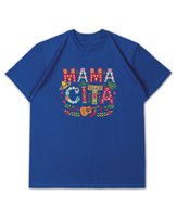Luźna koszulka na Dzień Matki z napisem MAMACITA Prezent Niebieski XXL