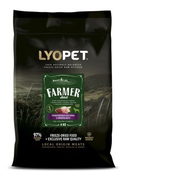 Lyopet Farmer Karma sucha dla Psa. Kaczka i Przepiórka 12kg 91% mięsa - Inna marka