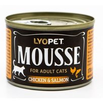 Lyopet Mus kurczak&łosoś dla kotów 170g