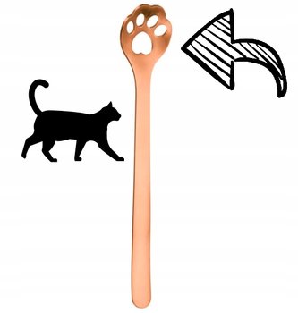 ŁYŻECZKA KOCIA ŁAPKA 2 ROSE GOLD kot kotek GoWo - PREZENT DLA KOCIARY - GoWo