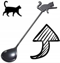 ŁYŻECZKA KOT KOTEK KOTKI na PREZENT CZARNA 1 SZT BELLA