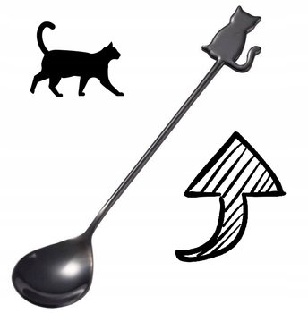 ŁYŻECZKA KOT KOTEK KOTKI na PREZENT CZARNA 1 SZT TIGI - Inny producent