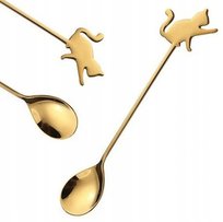 ŁYŻECZKA KOT KOTEK KOTKI na PREZENT ZŁOTA 1 SZT