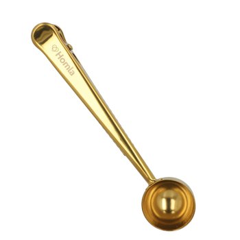 Łyżeczka metalowa z klipsem złota JALO 18x4 cm  - Homla