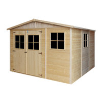 M335+M335G Drewniany domek narzędziowy ogrodowy z podłogą