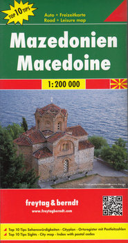 Macedonia. Mapa samochodowa 1:200 000 - Opracowanie zbiorowe