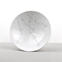 Made in Japan White Blossom miska, misa Udon Ramen 25 cm. 1,3 L. MIJ