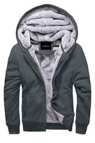 MADMEXT SWETER MĘSKI Z KAPTUREM ZAMEK SZARY Z FUTERKIEM S 5DA Inna marka