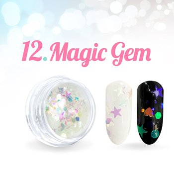 Magic gem Nr 12 holograficzny mix ozdób do zdobień - AllePaznokcie