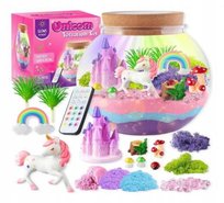 Magiczna Kula Terrarium Świecąca LED Z Jednorożcem Eksperymenty
