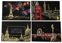 Magiczna Zdrapka Europejskie Miasta (4szt.) 20x15 cm