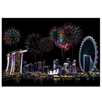 Magiczna Zdrapka Panorama Singapuru 40x28 cm - Moments