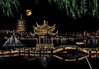 Magiczna Zdrapka West Lake Hangzhou 40x28cm - Moments