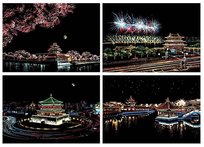 Magiczna Zdrapka Zabytkowe Budynki (4szt.) 30x21 cm