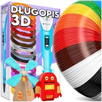 MAGICZNY DŁUGOPIS 3D DLA DZIECI PEN DRUKARKA KREATYWNY PISAK WKŁADY 110m