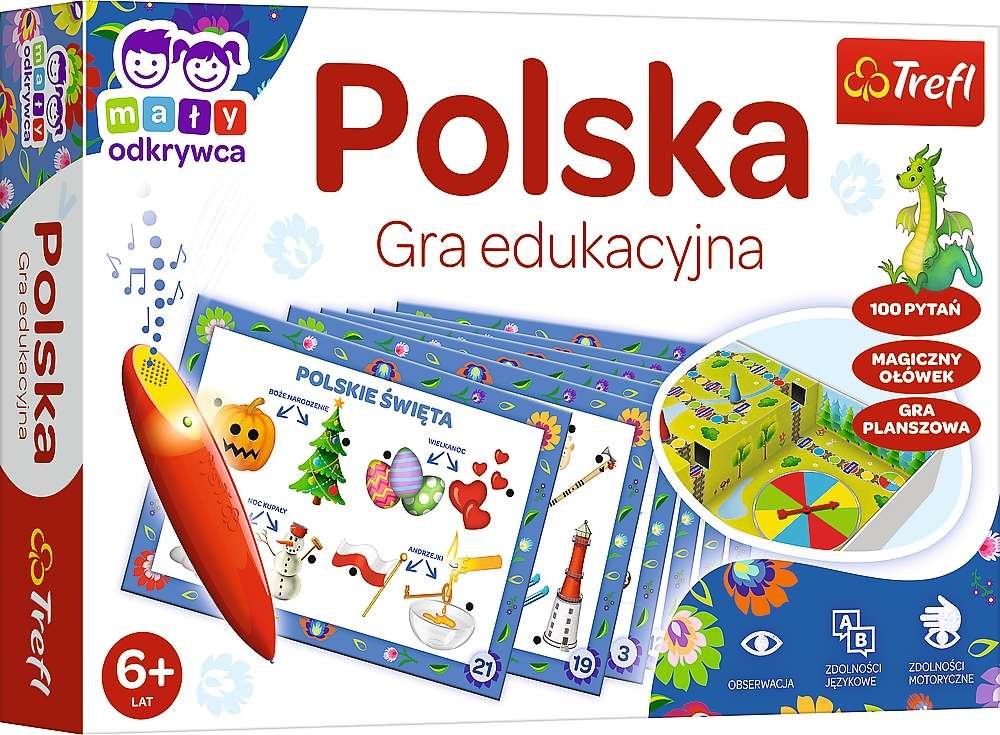 Zdjęcia - Zabawka edukacyjna Trefl Magiczny ołówek: Polska, 02114, gra edukacyjna, 