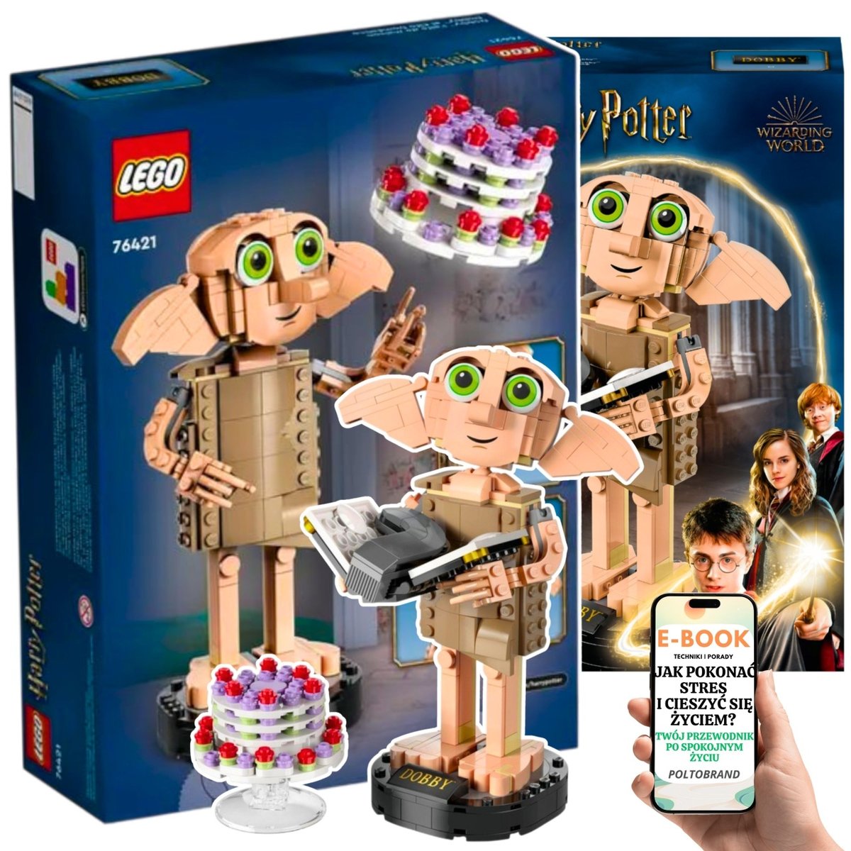 Magiczny Prezent LEGO Dla Dziecka 8+ LEGO® Zgredek™ 76421– skarpeta, pamiętnik Riddle’a i ciasto budyniowe + EBOOK-1