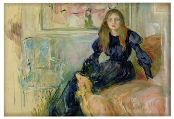 Magnes Julie Manet i jej piesek Laërte Berthe Morisot - Szyjemy Sztukę