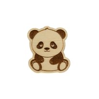 Magnes Panda Słodka Kawaii Na Lodówkę 43X38Mm Drewniany