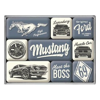 Magnesy (9szt) Ford Mustang Boss - Nostalgic-Art Merchandising Gmb