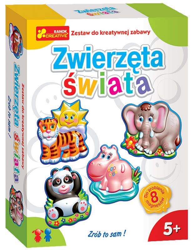 Magnesy na lodówkę - zrób to sam, Zwierzęta świata, zestaw kreatywny