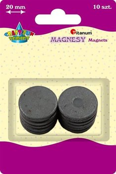 Magnesy okrągłe, średnica 20 mm, 10szt, CRAFT-FUN - 20mm - Titanum