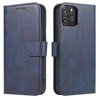 Magnet Case elegancki futerał etui pokrowiec z klapką i funkcją podstawki Samsung Galaxy A03s (166,5) niebieski - 4kom