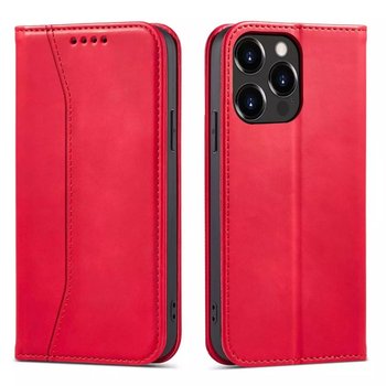 Magnet Fancy Case etui do iPhone 13 Pro Max pokrowiec portfel na karty kartę podstawka czerwony - 4kom