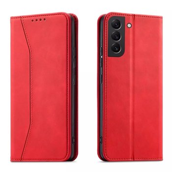 Magnet Fancy Case etui do Samsung Galaxy S22 pokrowiec portfel na karty kartę podstawka czerwony - 4kom