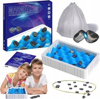 MAGNETYCZNA GRA W SZACHY EDUKACYJNA KAMIENIE MAGNETYCZNE 30 + PLANSZA 2w1, gra planszowa, KOANNI