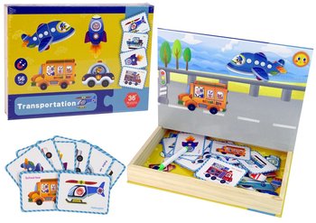 Magnetyczna Układanka Książka Transport Puzzle Karty Import LEANToys - Inna marka