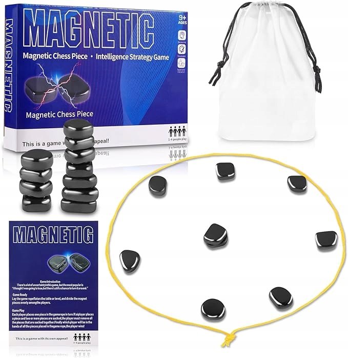 Magnetyczne kamienie Gra Logiczna Zręcznosciowa, Magnetic, Magnesy, Gra w Szachy Planszowa, Hikey Polska