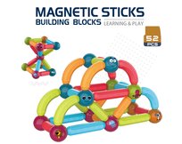 Magnetyczne klocki konstrukcyjne - zestaw 52 elementów