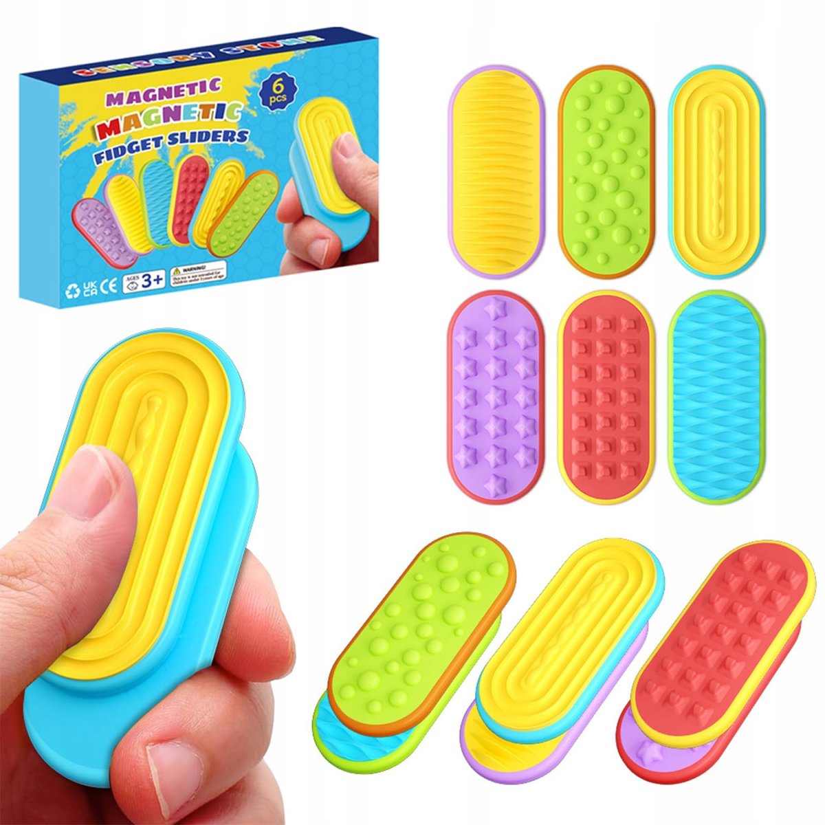 Adhd Fidget Backback MAGNETYCZNY SUWAK ADHD FIDGET TOYS PREZENT Antystresowe dla dorosłych ...
