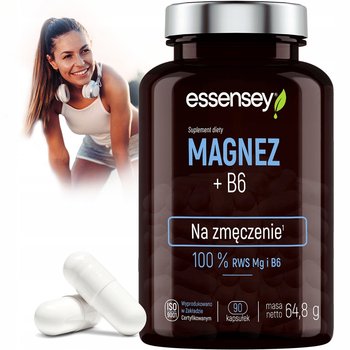 Magnez 100% Rws Complex 4 Formy + Witamina B6 Zmęczenie Skurcze Cytrynian - Essensey