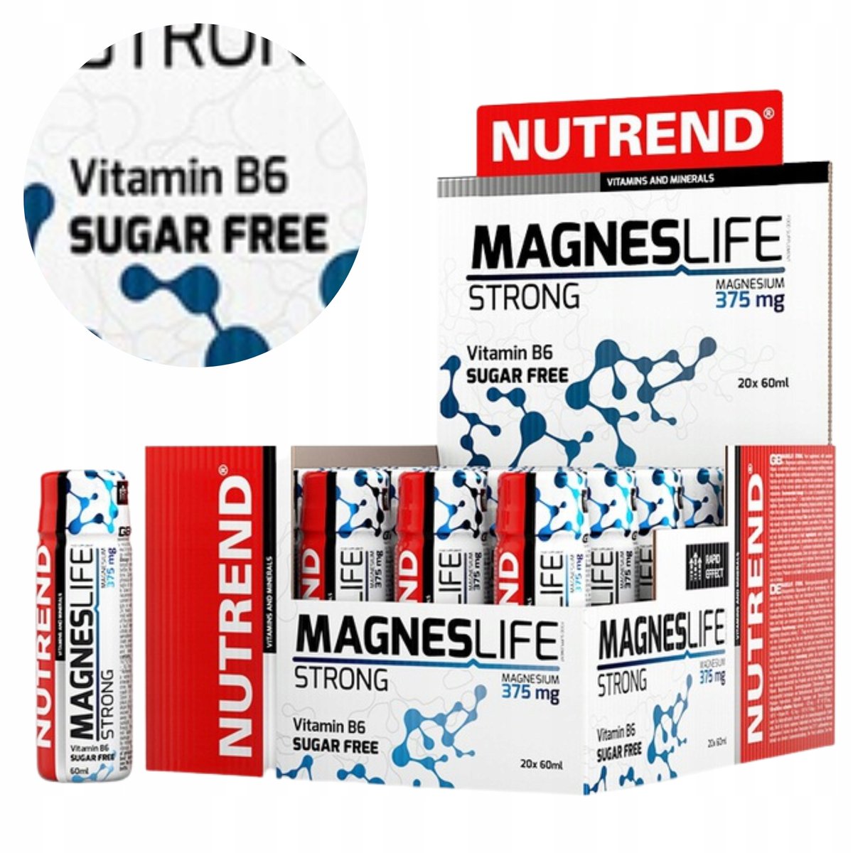 Фото - Вітаміни й мінерали Nutrend Magnez Magneslife Strong Shot 20x60ml płyn 