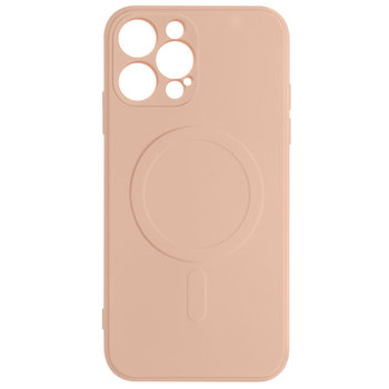 Magsafe Iphone 12 Pro Max Etui Silikonowe Miękkie W Dotyku Wnętrze Mag Cover Różowe Etui - Avizar