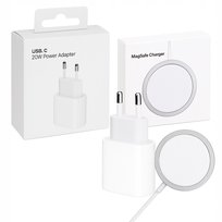 MAGSAFE ŁADOWARKA INDUKCYJNA DO APPLE IPHONE + Kostka USB-C Apple