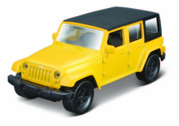 Maisto, model do składania Jeep Wrangler Unlimited 2015, żółty - Maisto
