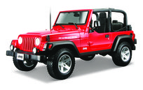 Maisto, model kolekcjonerski Jeep Wrangler Rubicon Czerwony 1/18